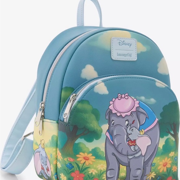 Loungefly Disney Dumbo Flower Field Mini Backpack NWT - Picture 2 of 4